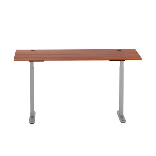 Reguliuojamo aukščio rašomasis stalas Up Up Bjorn L, 150x75 cm, tamsaus riešuto/pilka-1