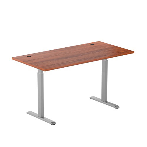 Reguliuojamo aukščio rašomasis stalas Up Up Bjorn L, 150x75 cm, tamsaus riešuto/pilka-0