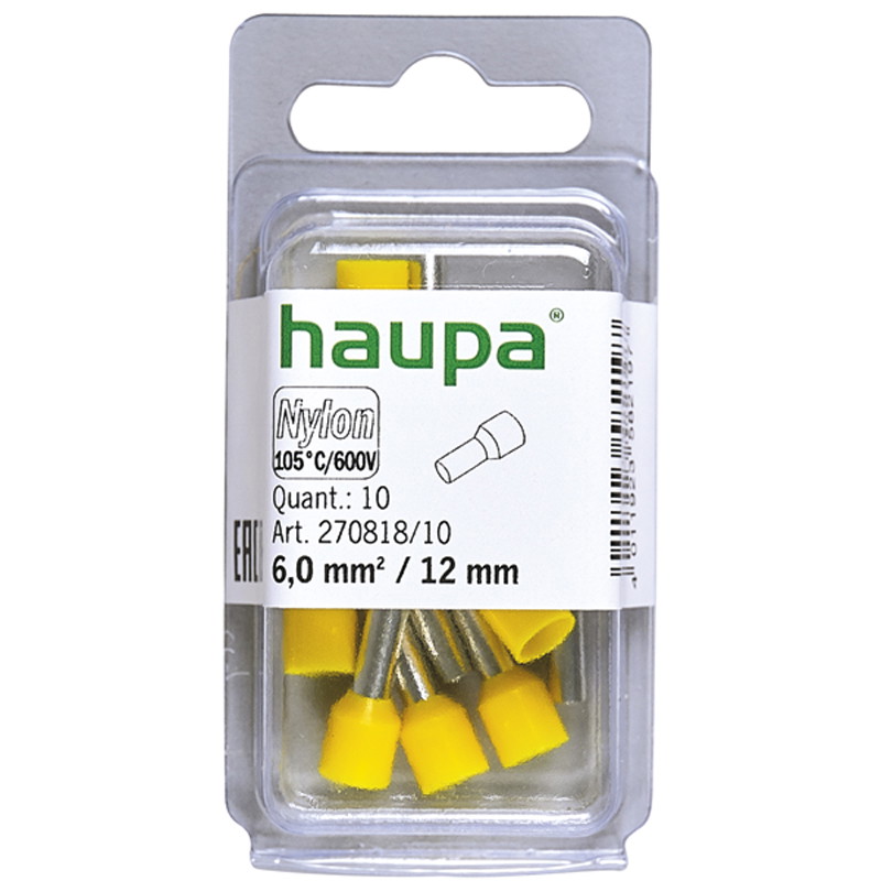 Antgalis laidų sujungimui HAUPA, 6/12 geltonos sp.-0