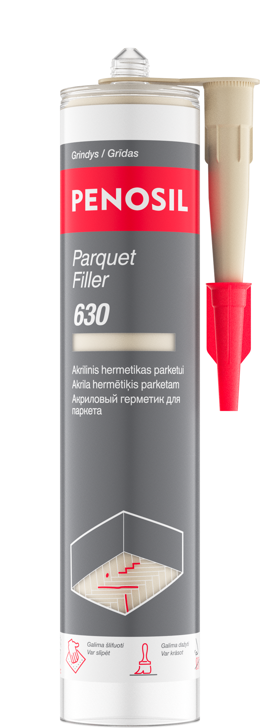 Parketo glaistas PENOSIL PARQUET FILLER 630 PF90, tamsaus ąžuolo sp., 300 ml-0