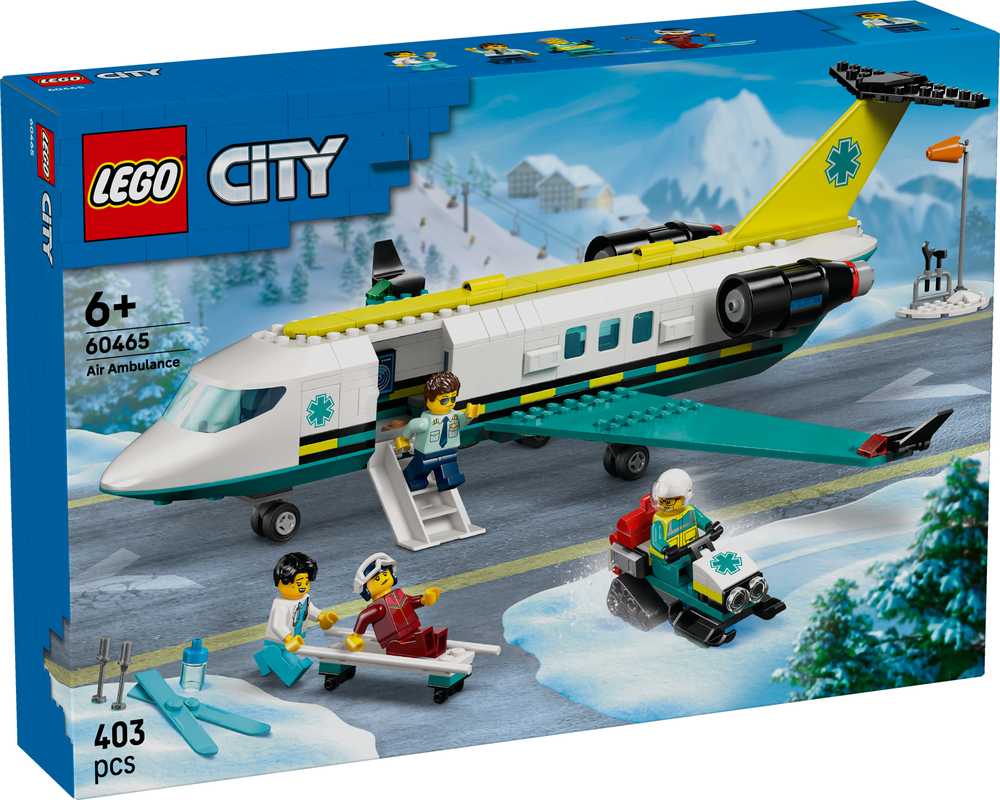 Konstruktorius LEGO City Big Vehicles Emergency Air Ambulance Airplane-1