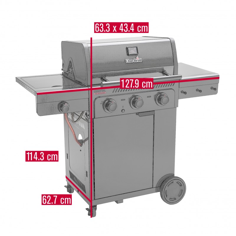 Dujinis grilis Char-Broil Essential 3G - 3