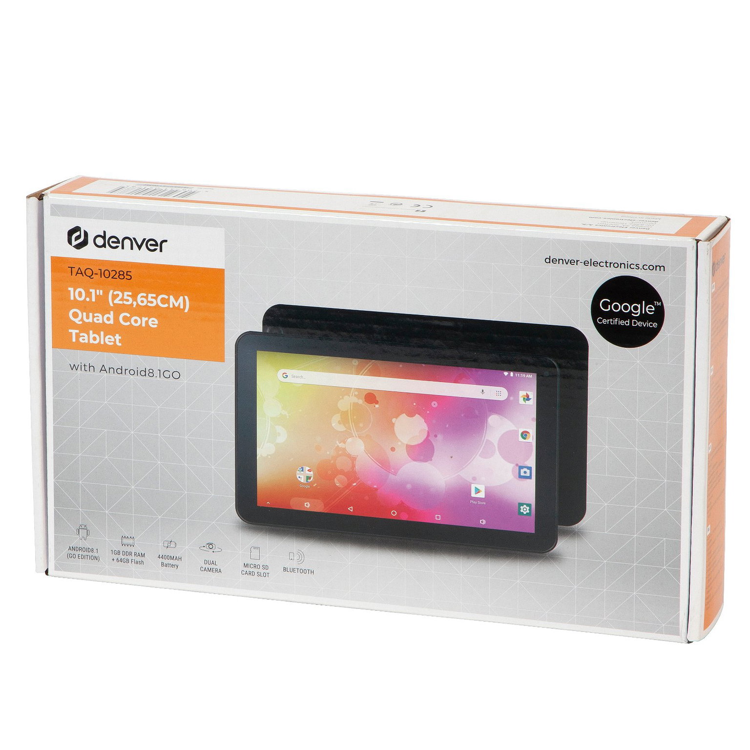 Planšetė Denver TAQ-10285 10.1/64GB/1GB/WI-FI/ANDROID8.1/BLACK - 3