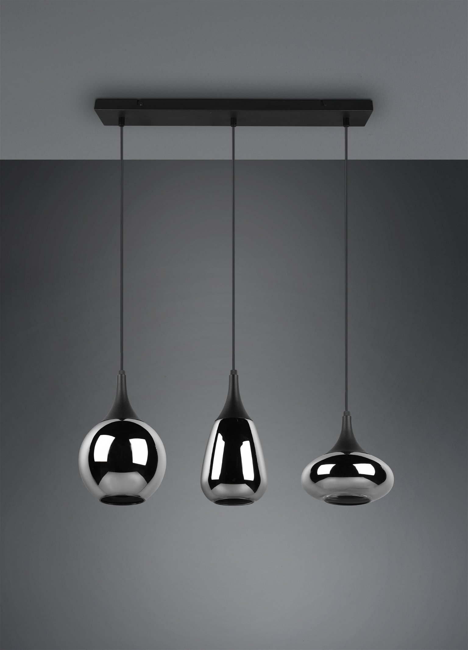 Pakabinamas šviestuvas TRIO LUMINA, 3 x E14, max 40W, juodos sp., 69 x 19 x h150 cm - 5
