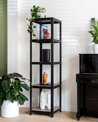 Sandėliavimo lentyna Cube 5, 176 x 45 x 45, 5 lentynos, lentynos apkrova 175kg, juodos sp.-1