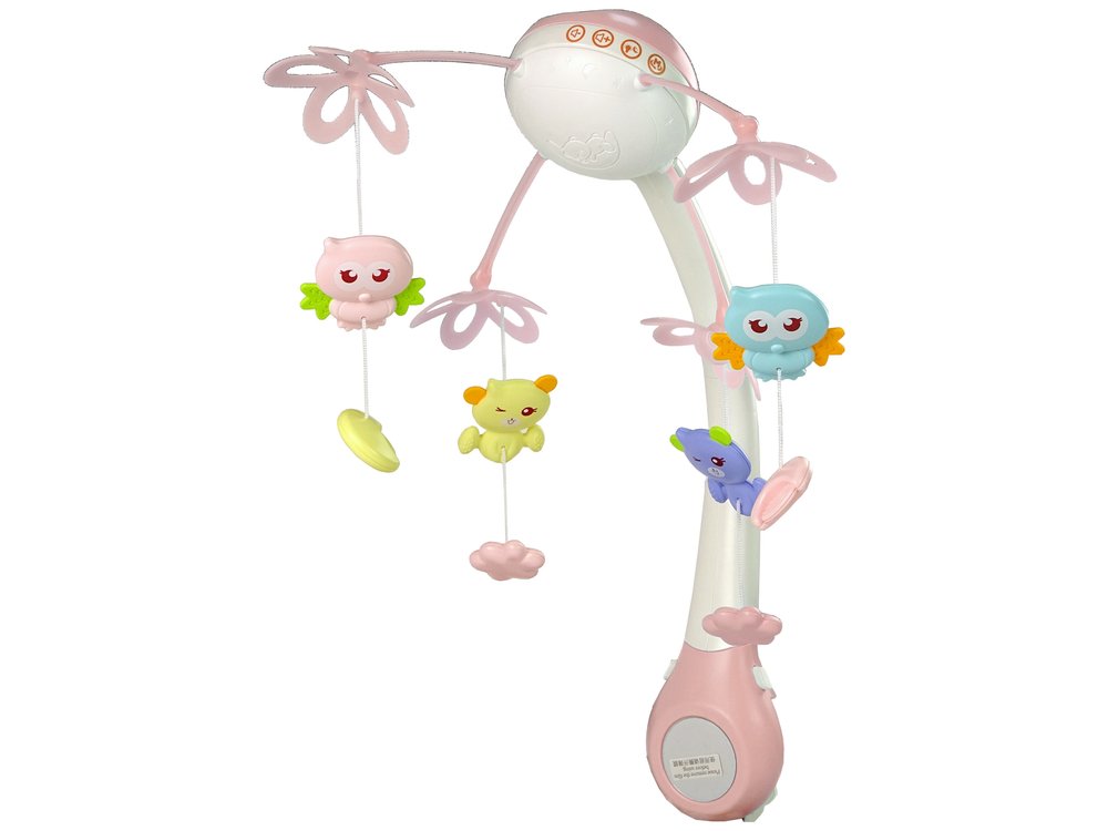 Kūdikių karuselės projektorius su garsais, rožinis - 5
