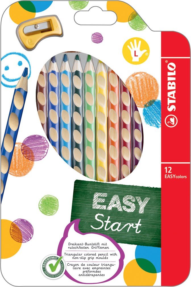Spalvoti pieštukai EASYcolorsStart L, 12 spalvų