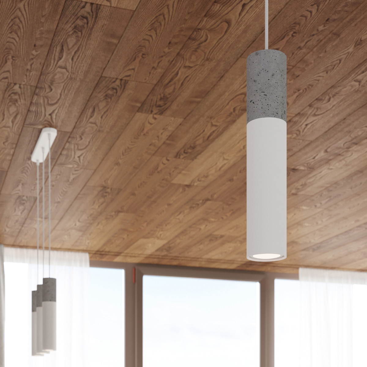 Pakabinamas šviestuvas SOLLUX BORGIO 1 baltas, 40 W - 8