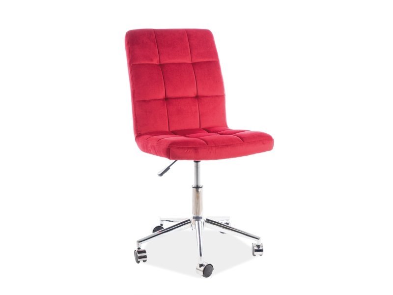 Biuro kėdė Q-020 VELVET, raudona - 1