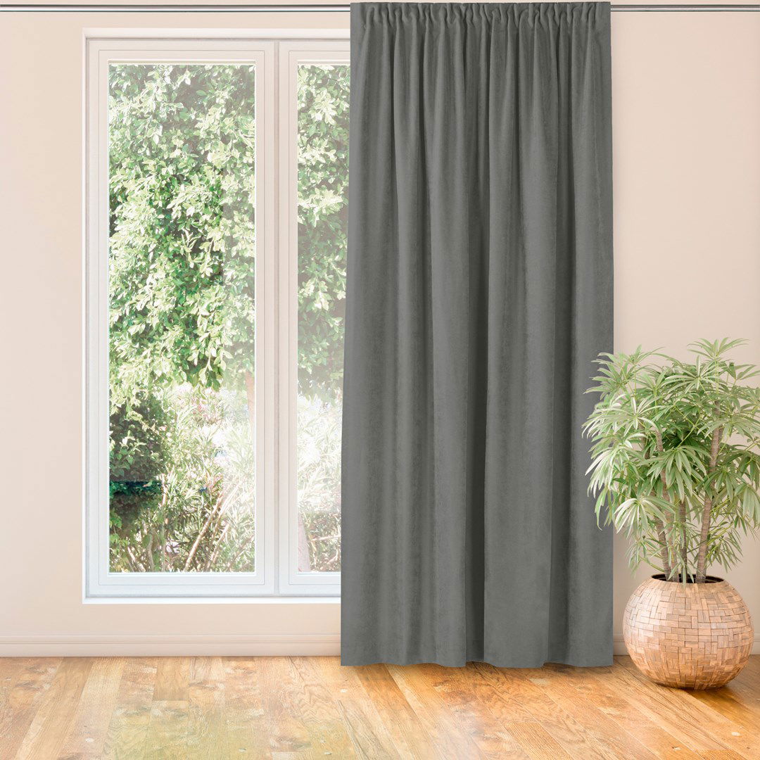 Naktinė užuolaida MILANA GREY PLEAT, 220x245 cm - 2
