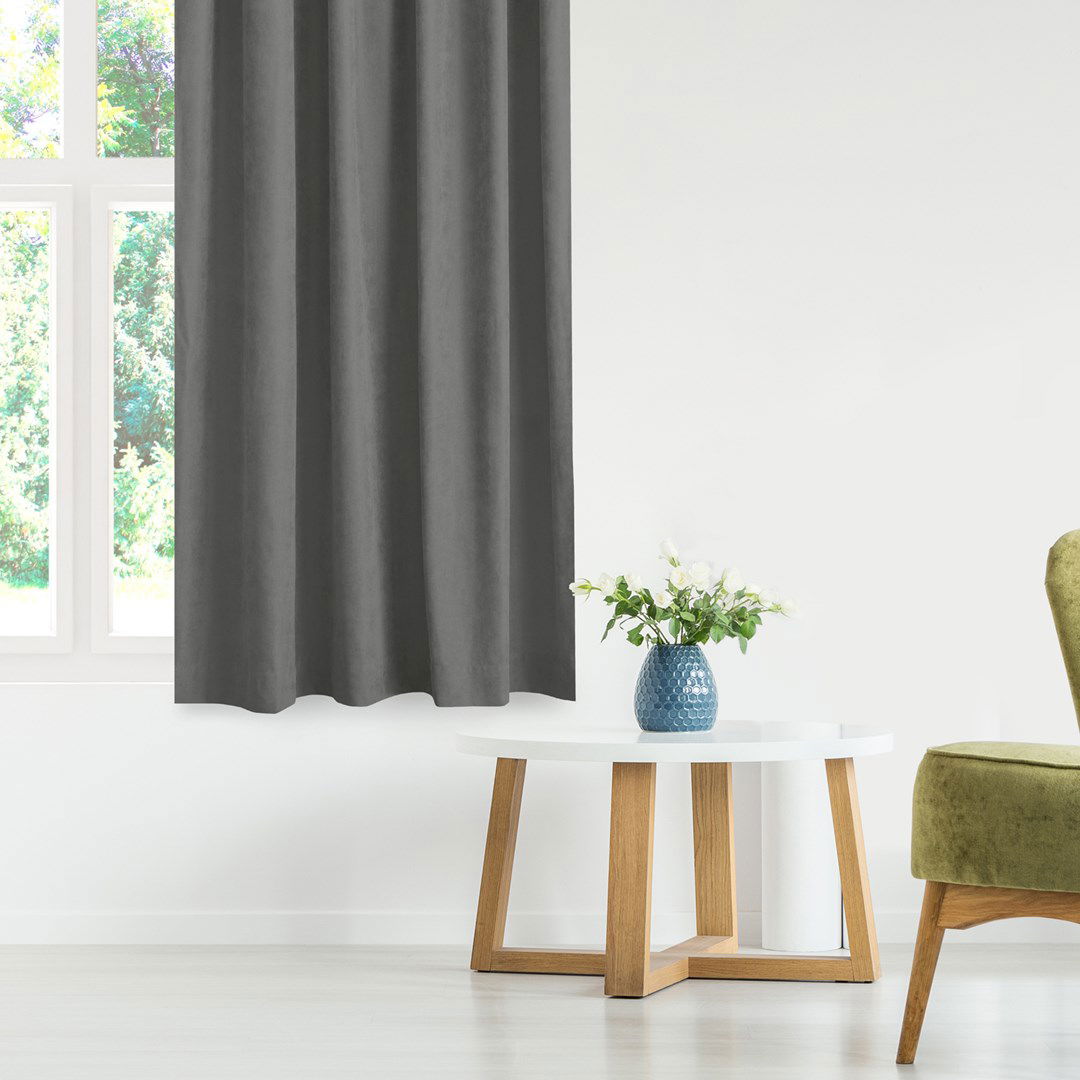 Naktinė užuolaida MILANA GREY PLEAT, 220x245 cm - 3
