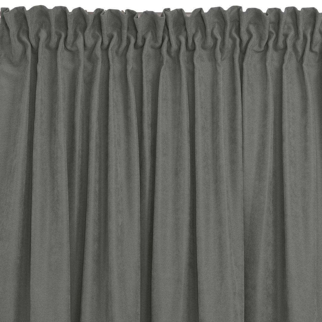 Naktinė užuolaida MILANA GREY PLEAT, 220x245 cm - 1