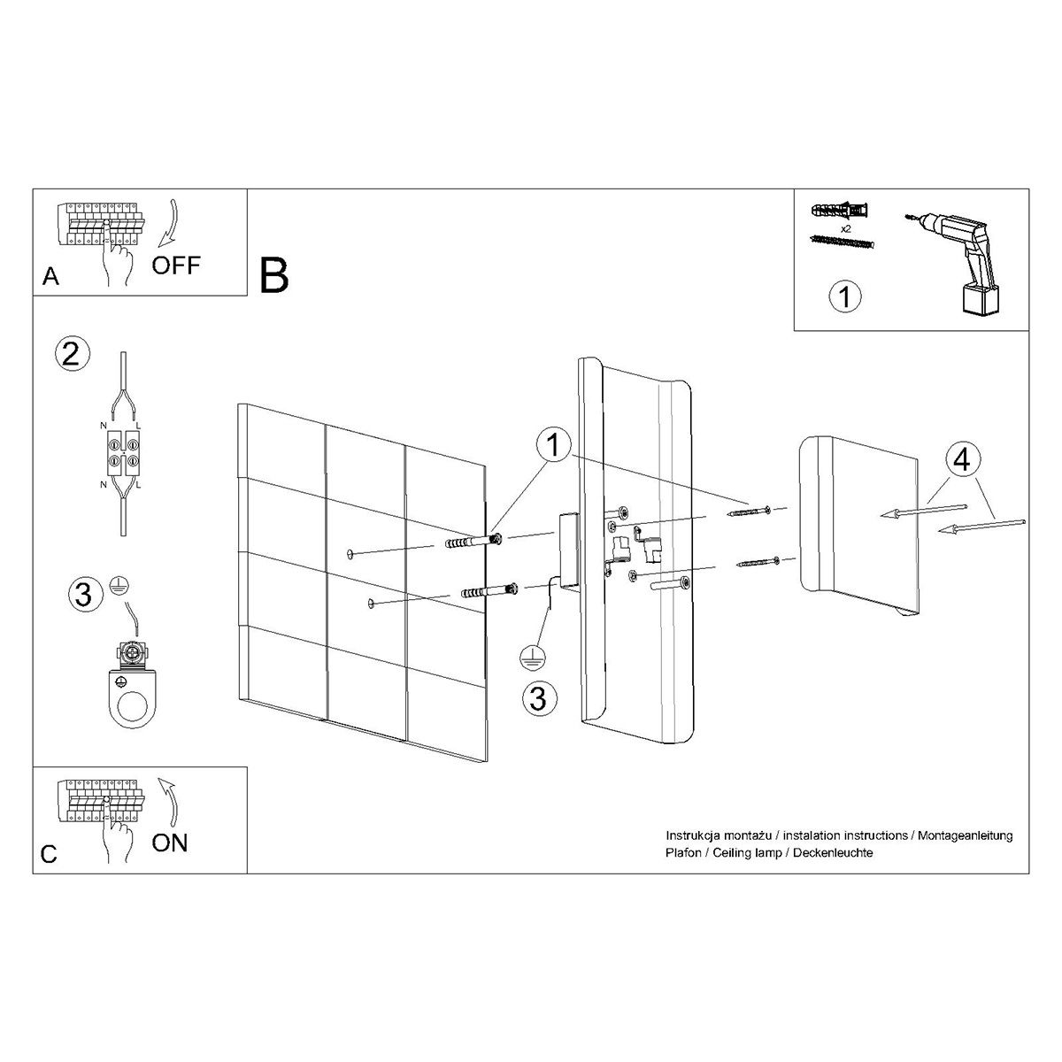 Sieninis šviestuvas SOLLUX DURLIN, 2xG9, max 8 W LED, auksinis/juodas - 7