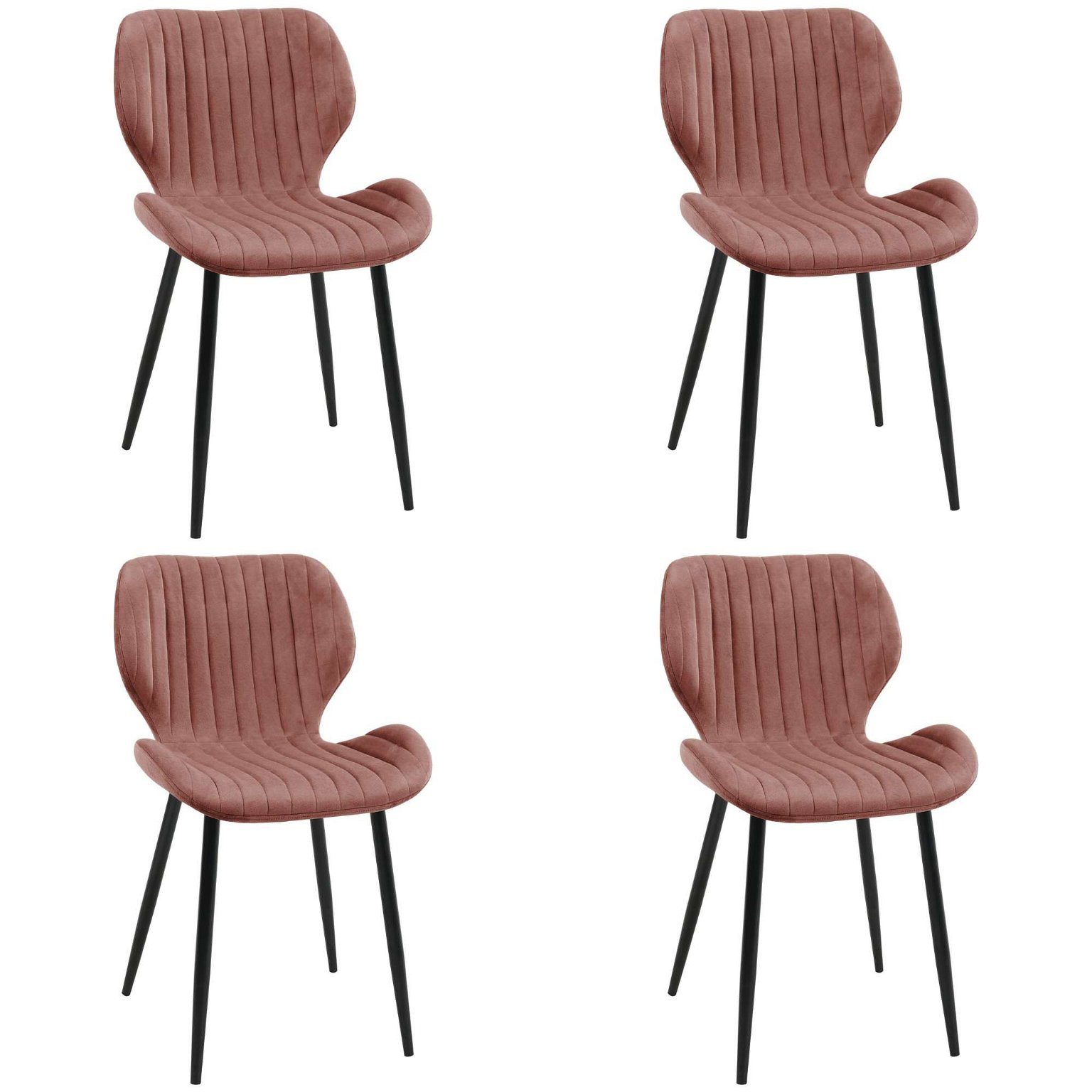 4-ių kėdžių komplektas SJ.17, rožinė