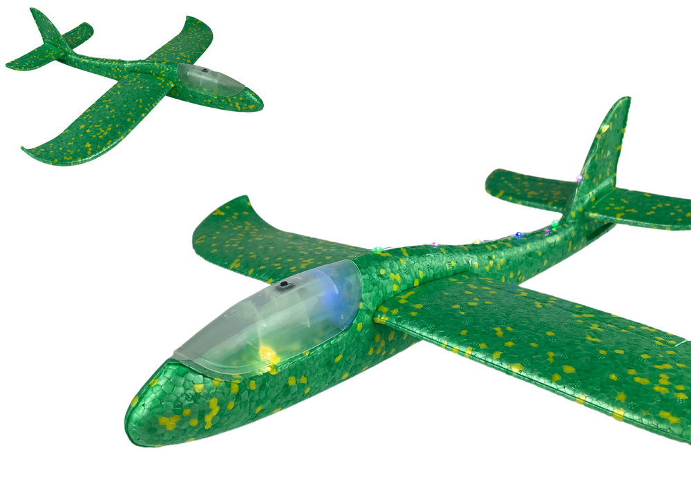 Didelis lėktuvas iš putplasčio, žalias - 1