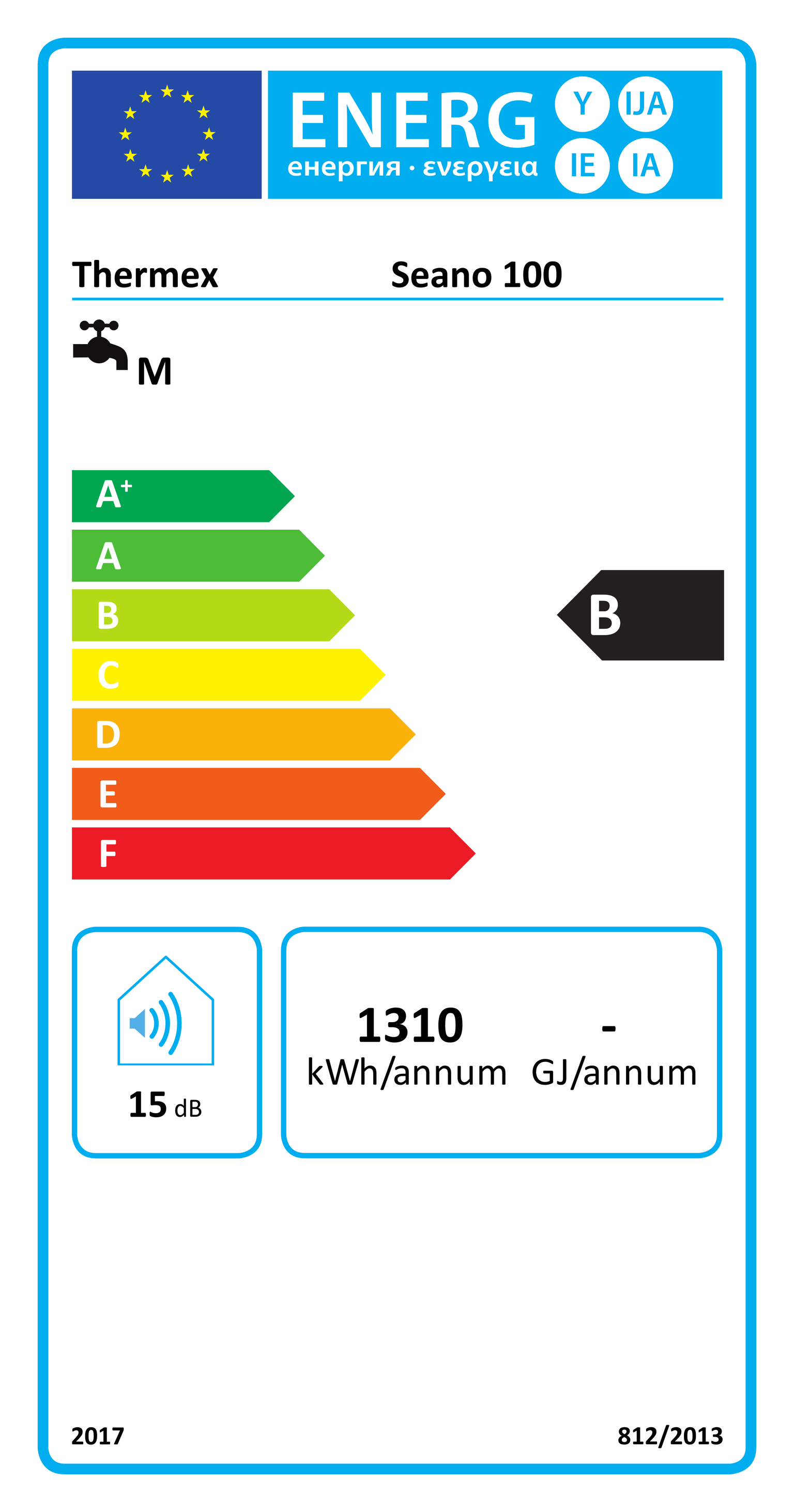 El. vandens šildytuvas THERMEX Seano 100 V, 90 l, vert./hor., 1,8 kW - 2
