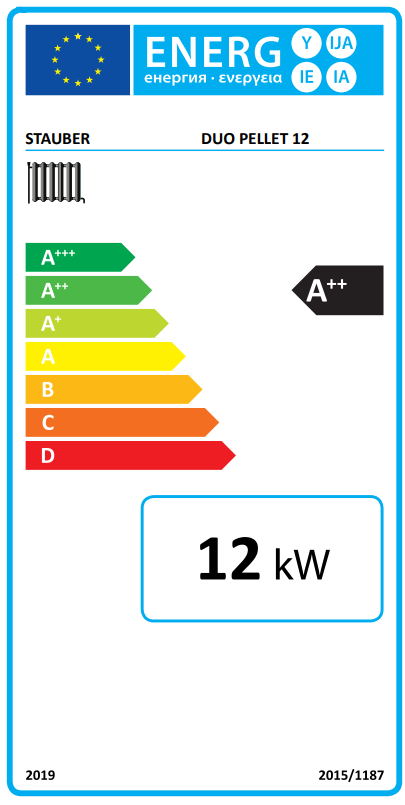Granulinis, kombinuotas katilas STAUBER DUO PELLET, galia 12kW - 6