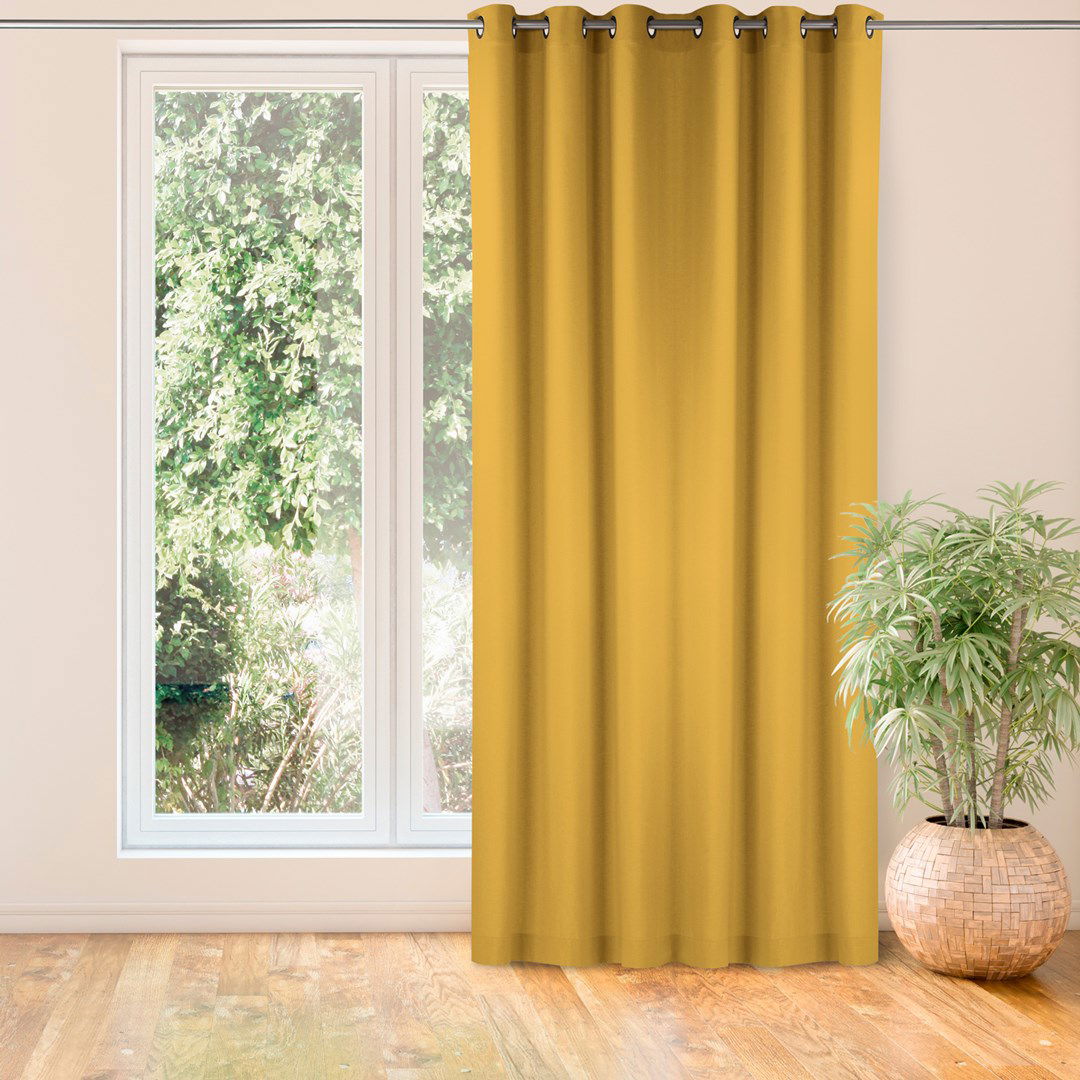 Naktinė užuolaida CARMENA  MUSTARD EYELETS, 150x270 cm - 2