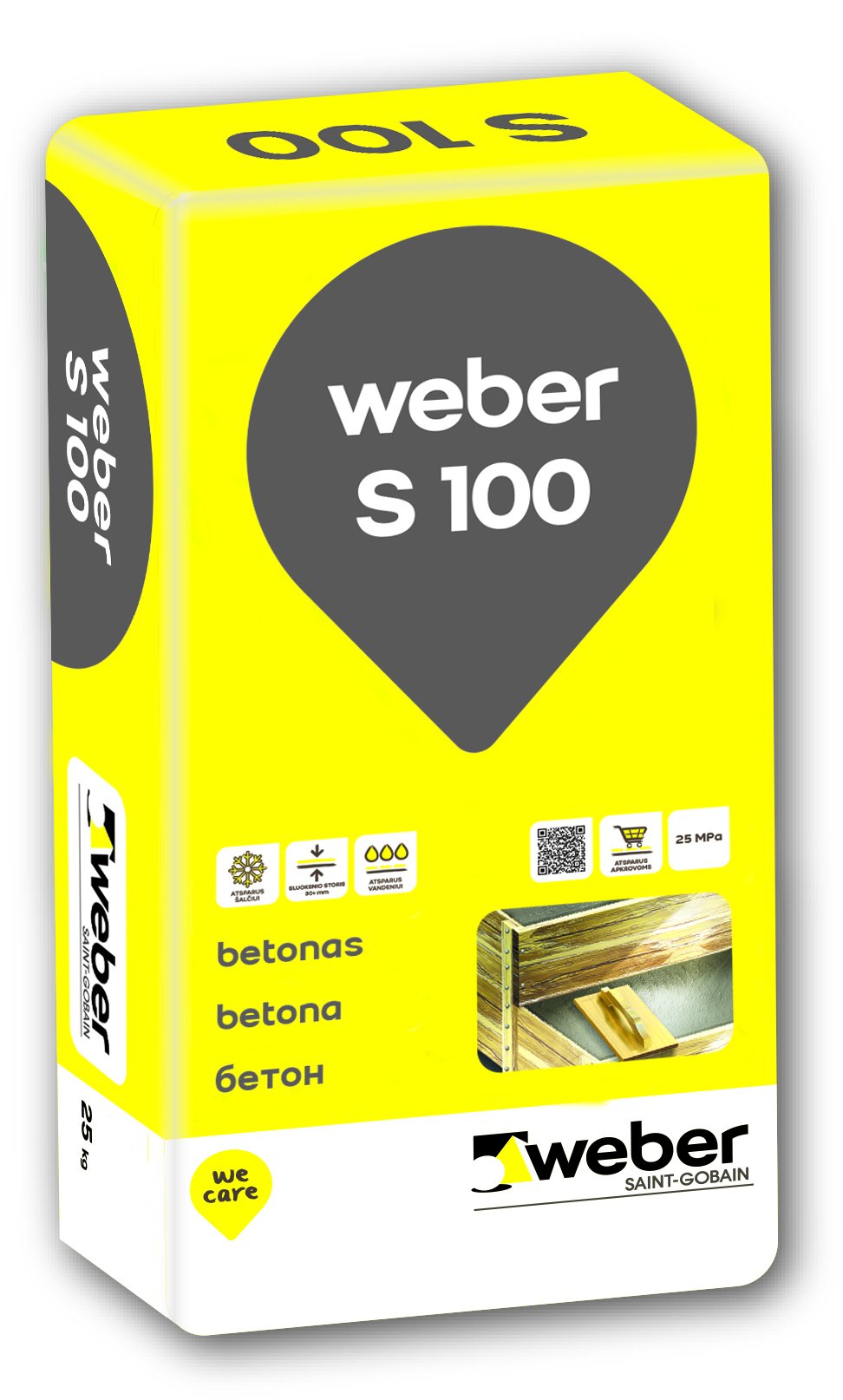 Betonas WEBER S 100, nuo 30 mm, 25 kg