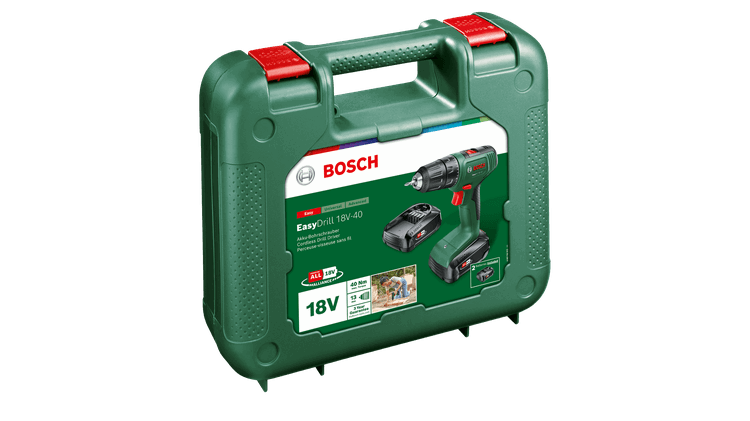 Akumuliatorinis suktuvas-gręžtuvas BOSCH EasyDrill 18V-40, 18 V, 2 x 2,0 Ah Li-ion, 40 Nm - 3