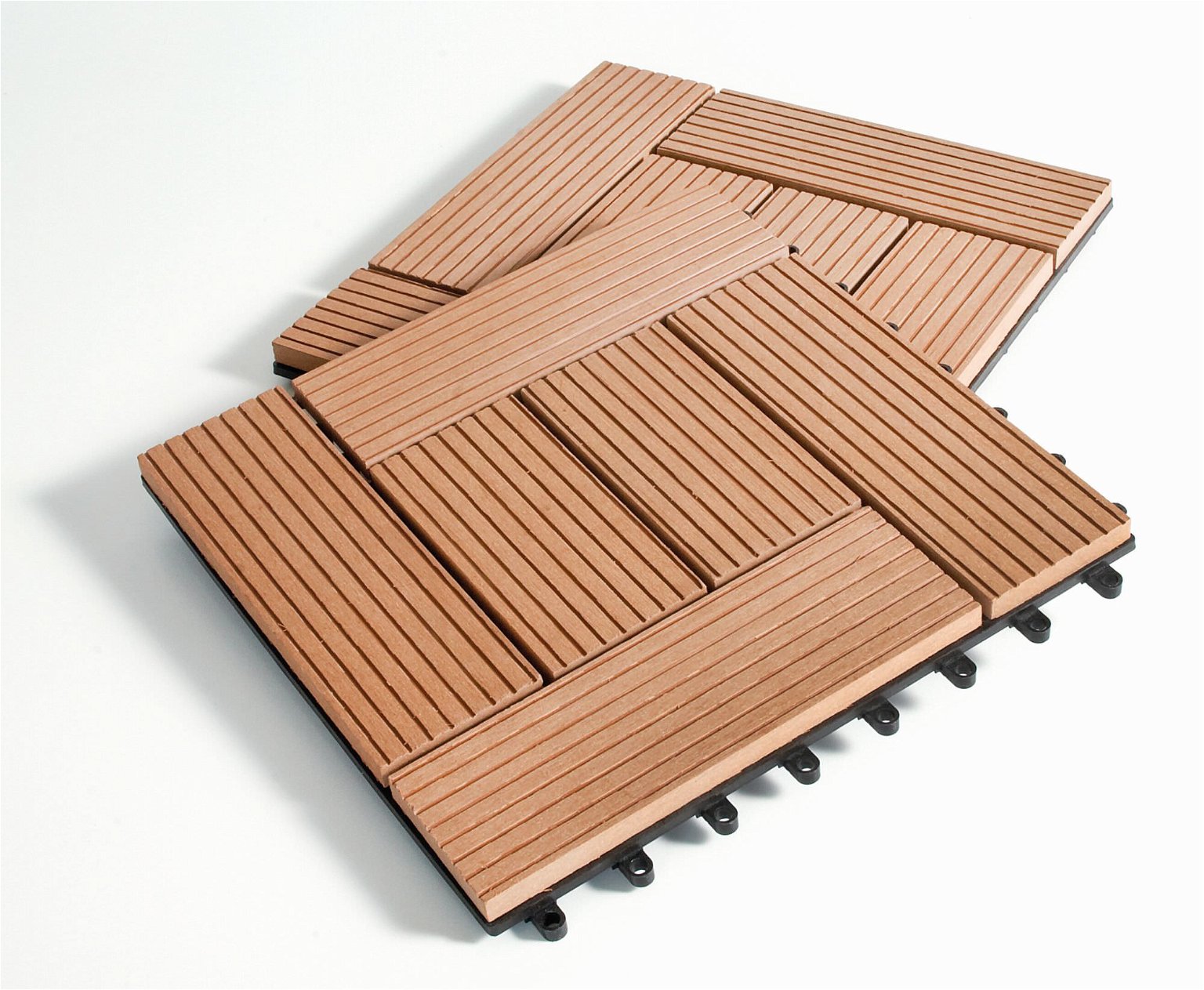 WPC terasinė plytelė Classic, rudos sp., 300 x 300 x 25 mm