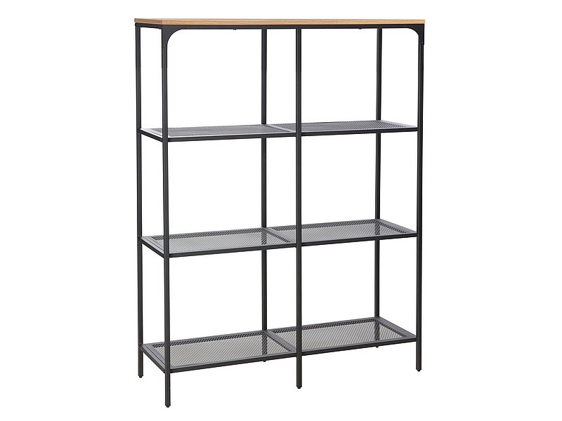Pastatoma lentyna Lex A, 100x36x136 cm, juoda/ąžuolo - 1