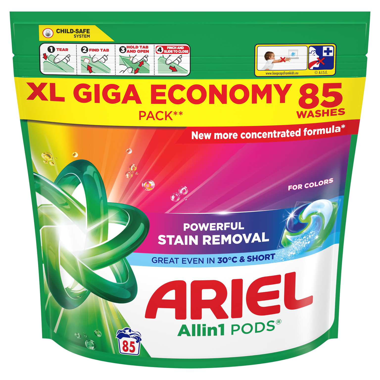 Skalbimo kapsulės ARIEL Color, 85 vnt.