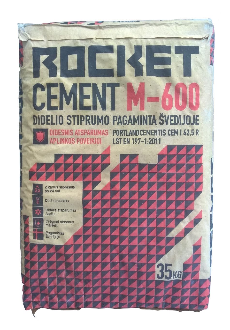 Portlandcementis ROCKET M-600, CEM I 42,5R, 35 kg