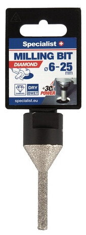 Deimantinė freza SPECIALIST+, 6-25 mm, M14, skylės padidinimui ir formavimui-0