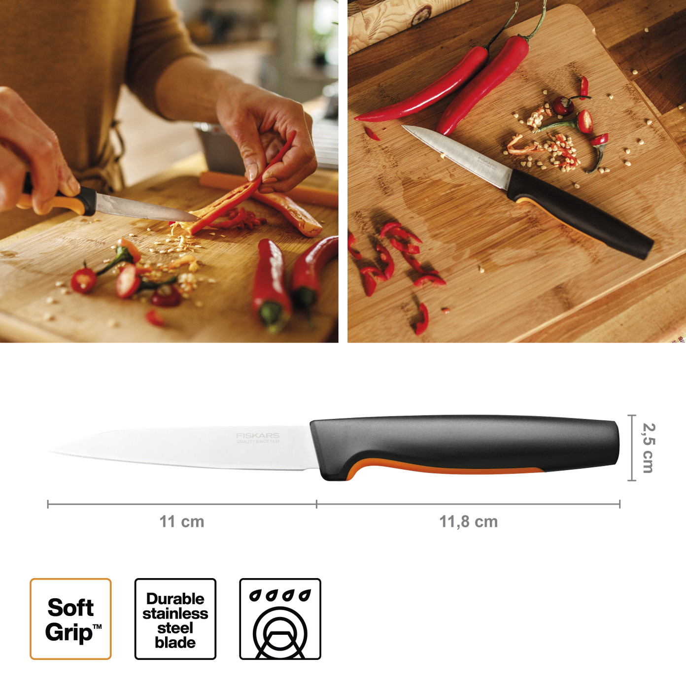 Skutimo peilis FISKARS FF, 11 cm - 3