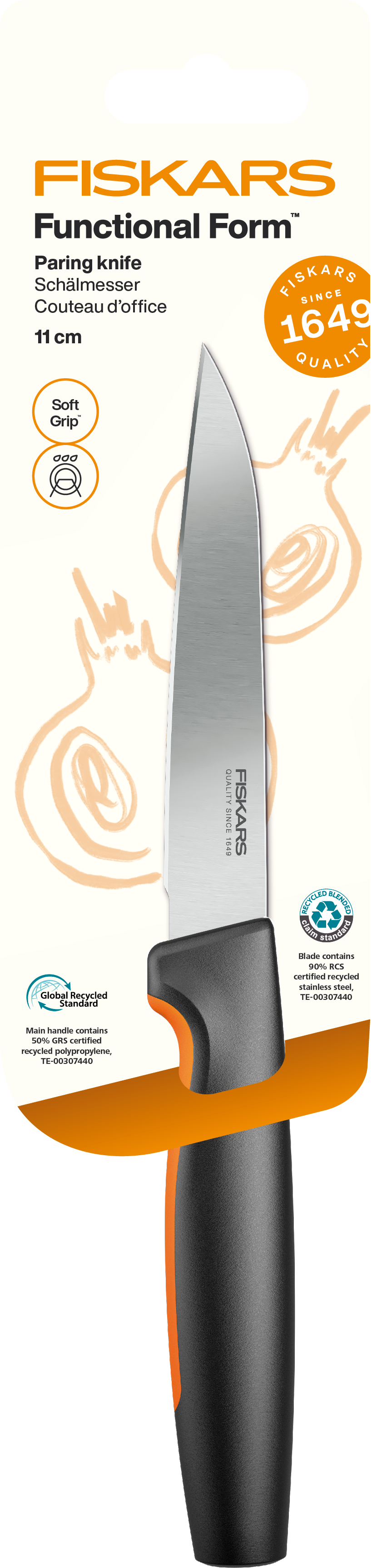 Skutimo peilis FISKARS FF, 11 cm-1