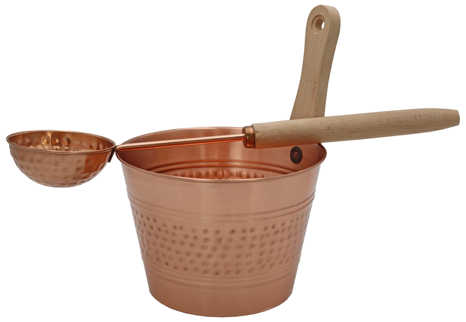 Pirties komplektas SAUNIA, varinis 4 l kubiliukas ir 38 cm samtis
