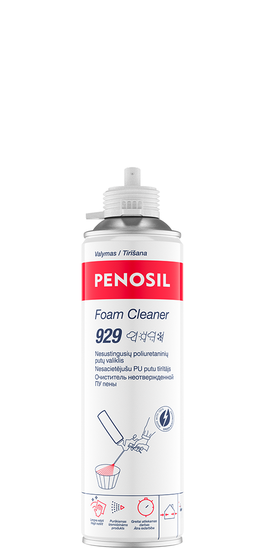 Nesustingusių poliuretano putų valiklis PENOSIL FOAM CLEANER 929, 500 ml