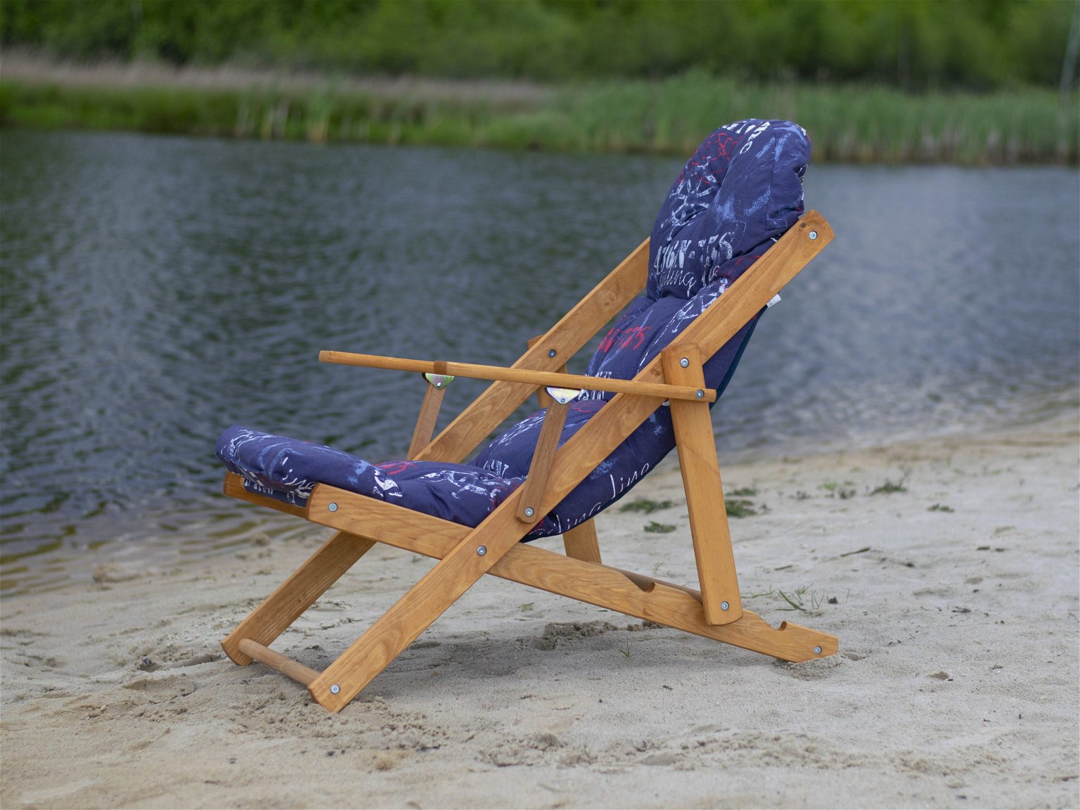 Sulankstoma medinė kėdė Borneo, 125 × 75 × 10 cm - 7
