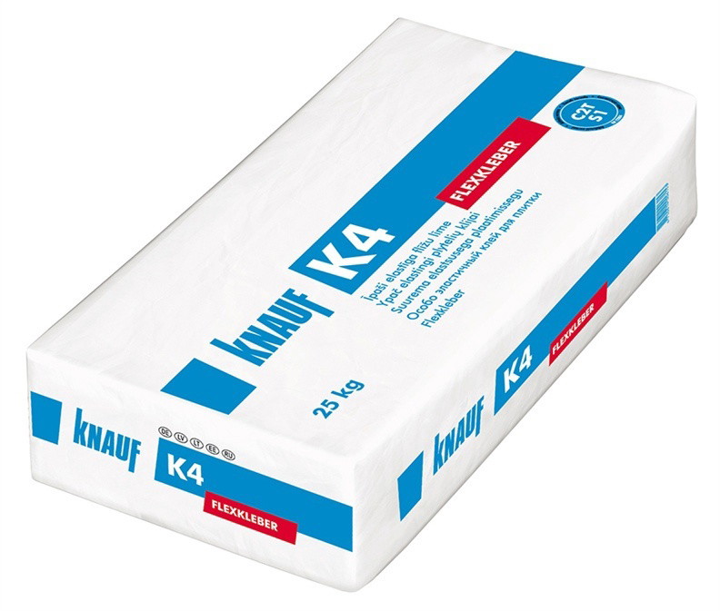 Plytelių klijai KNAUF K4, elastingi, 25 kg-0