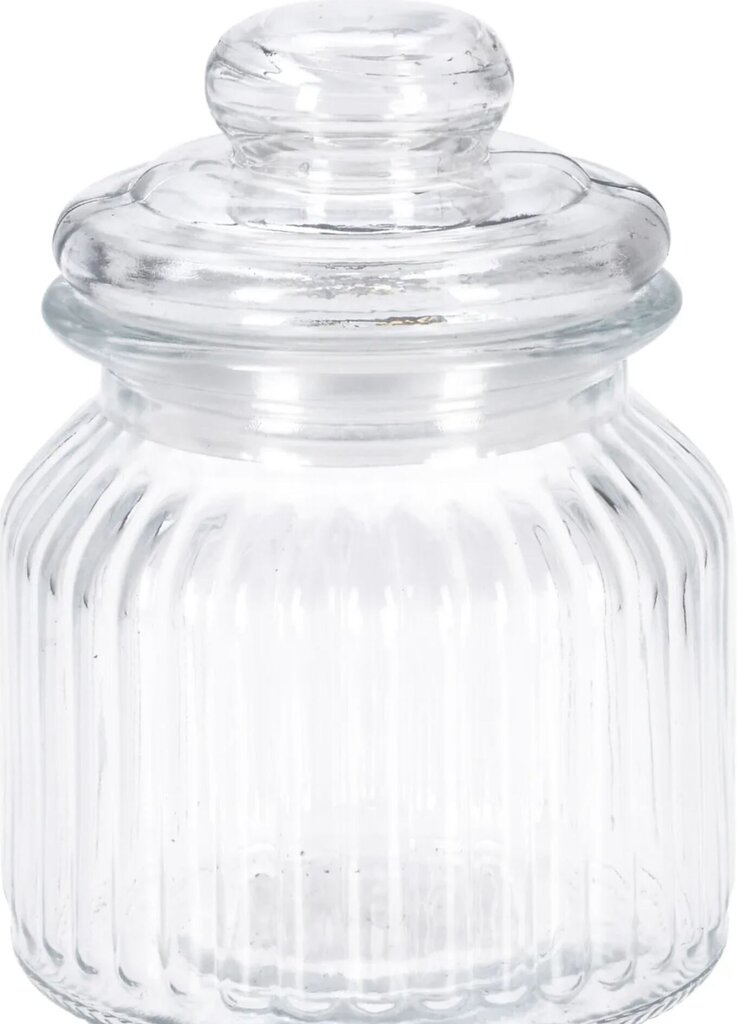 Stiklinis birių produktų indas su dangteliu CURLY, 650 ml-0
