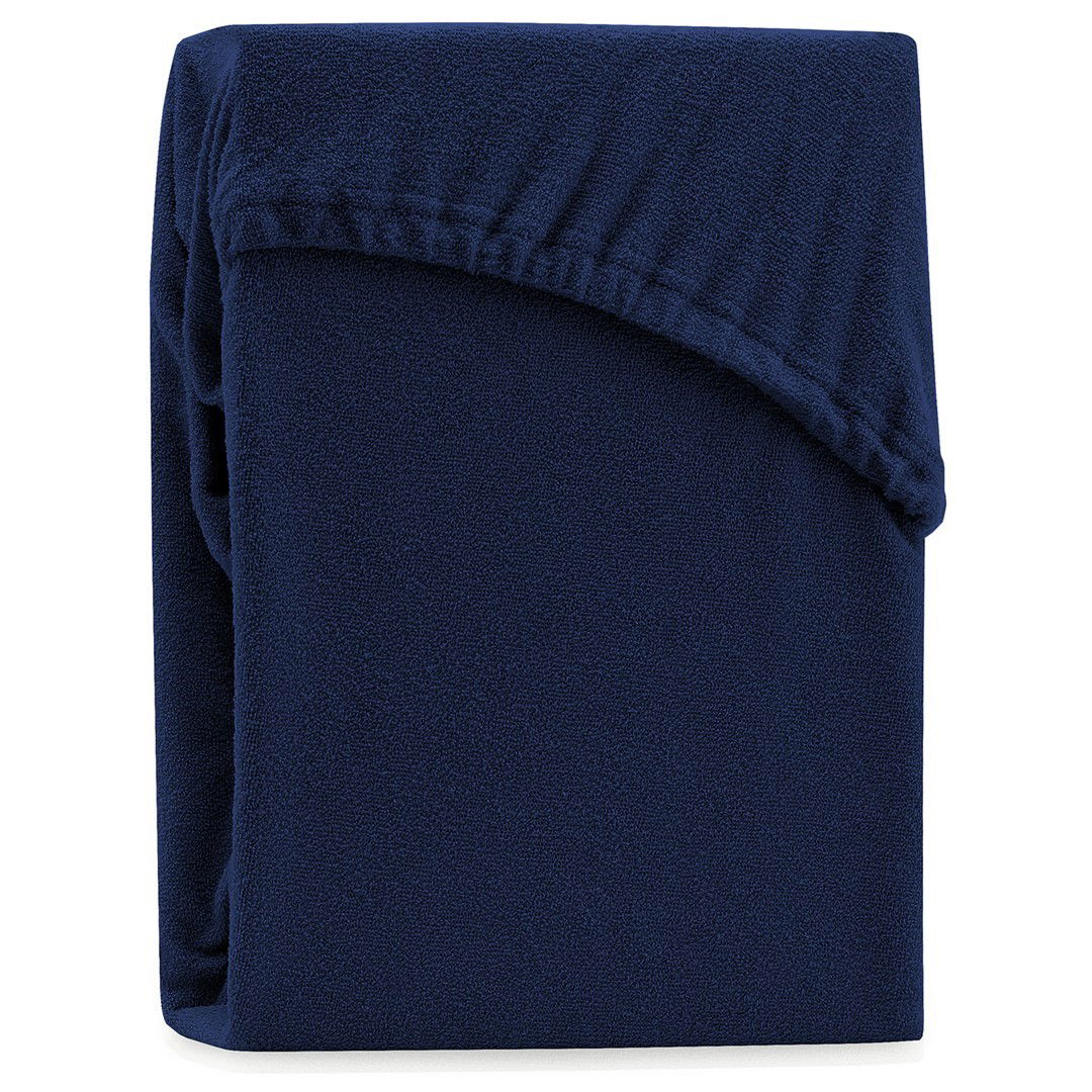 Frotinė paklodė su guma Ameliahome RUBY Navy Blue, 180x200 cm - 6