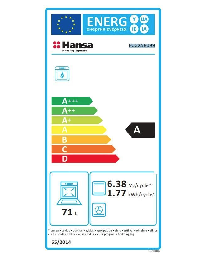 Dujinė viryklė HANSA FCGX58099 - 7