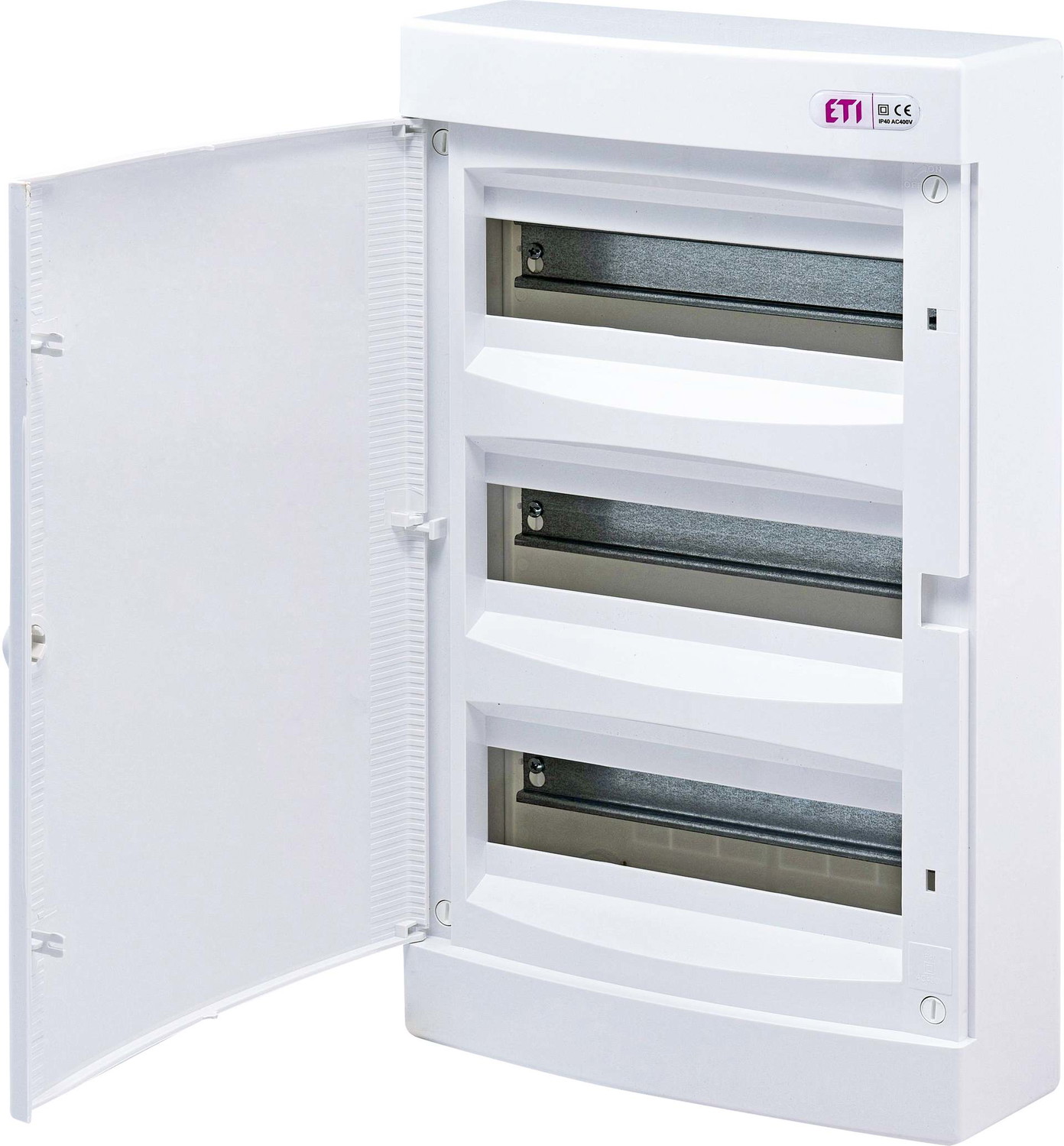 Virštinkinis skydelis ETI su baltomis durelėmis, 36 modulių, IP40, baltos sp.-0