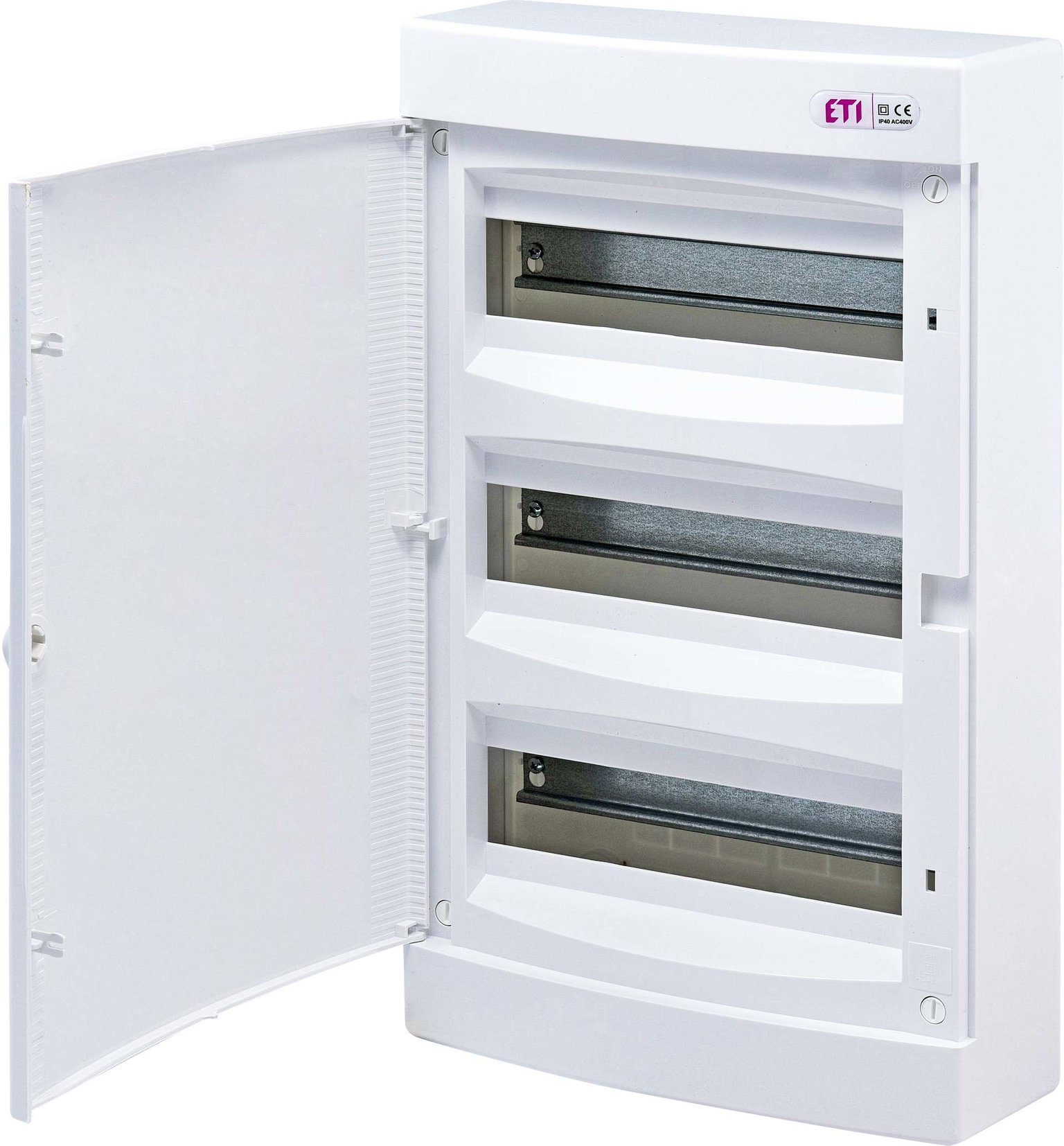 Virštinkinis skydelis ETI su baltomis durelėmis, 36 modulių, IP40, baltos sp.-0