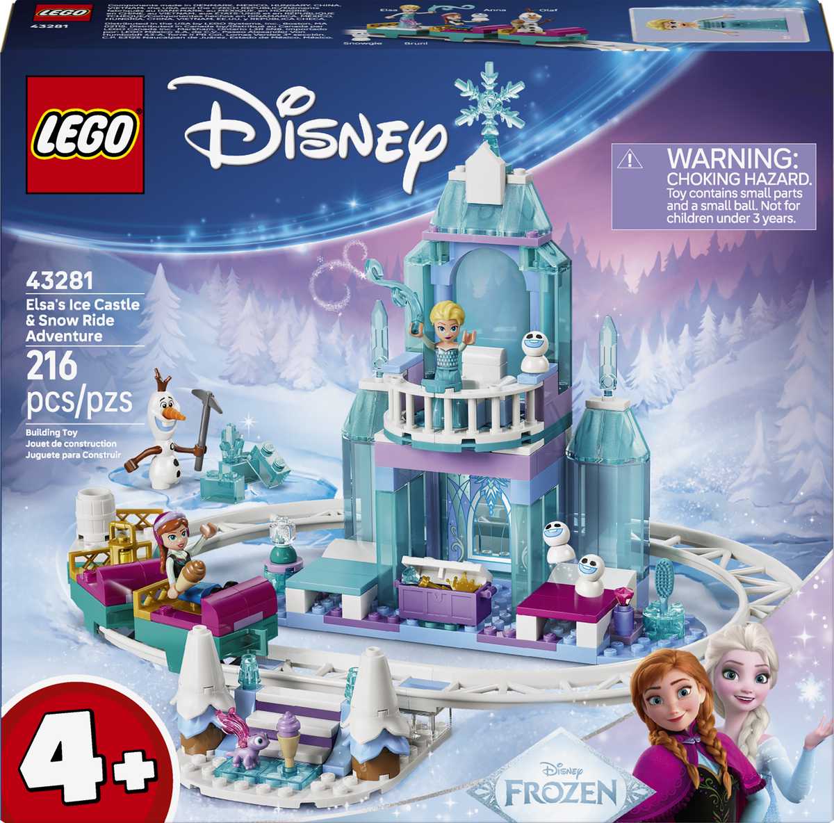 Konstruktorius LEGO Elsa's Ice Castle & Snow Ride Adventure 43281 - 1