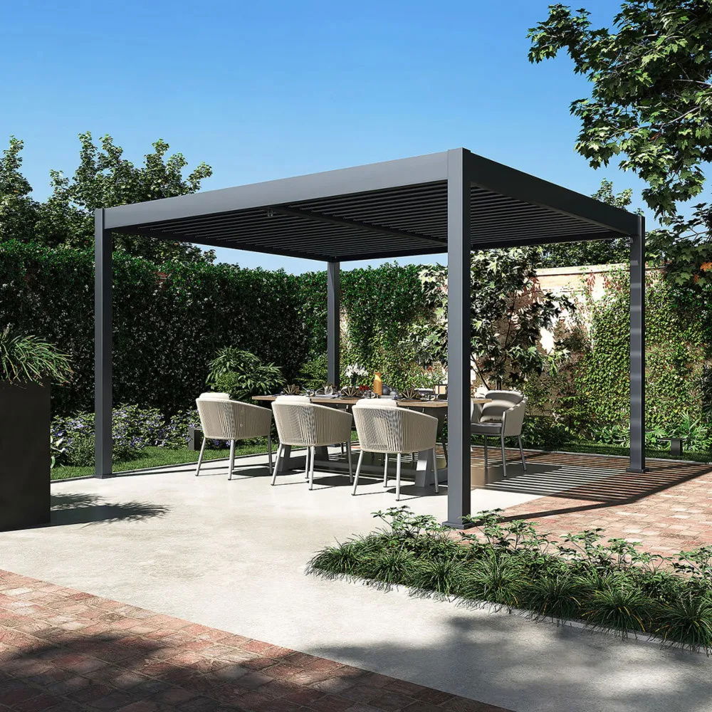 Pavėsinė Pergola ELEGANCE DUO 360x400 cm, Anthracite - 5