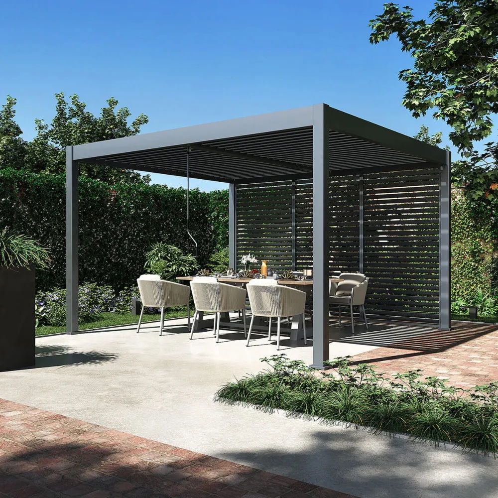 Pavėsinė Pergola ELEGANCE DUO 360x400 cm, Anthracite - 6