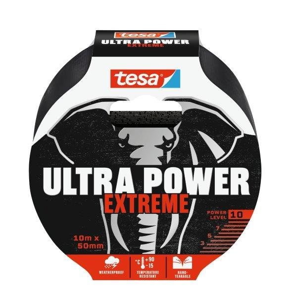 Remonto juosta TESA Ultra Power, 50 mm x 10 m, laminuota audinio, nuo -15 C° iki +90° - 1