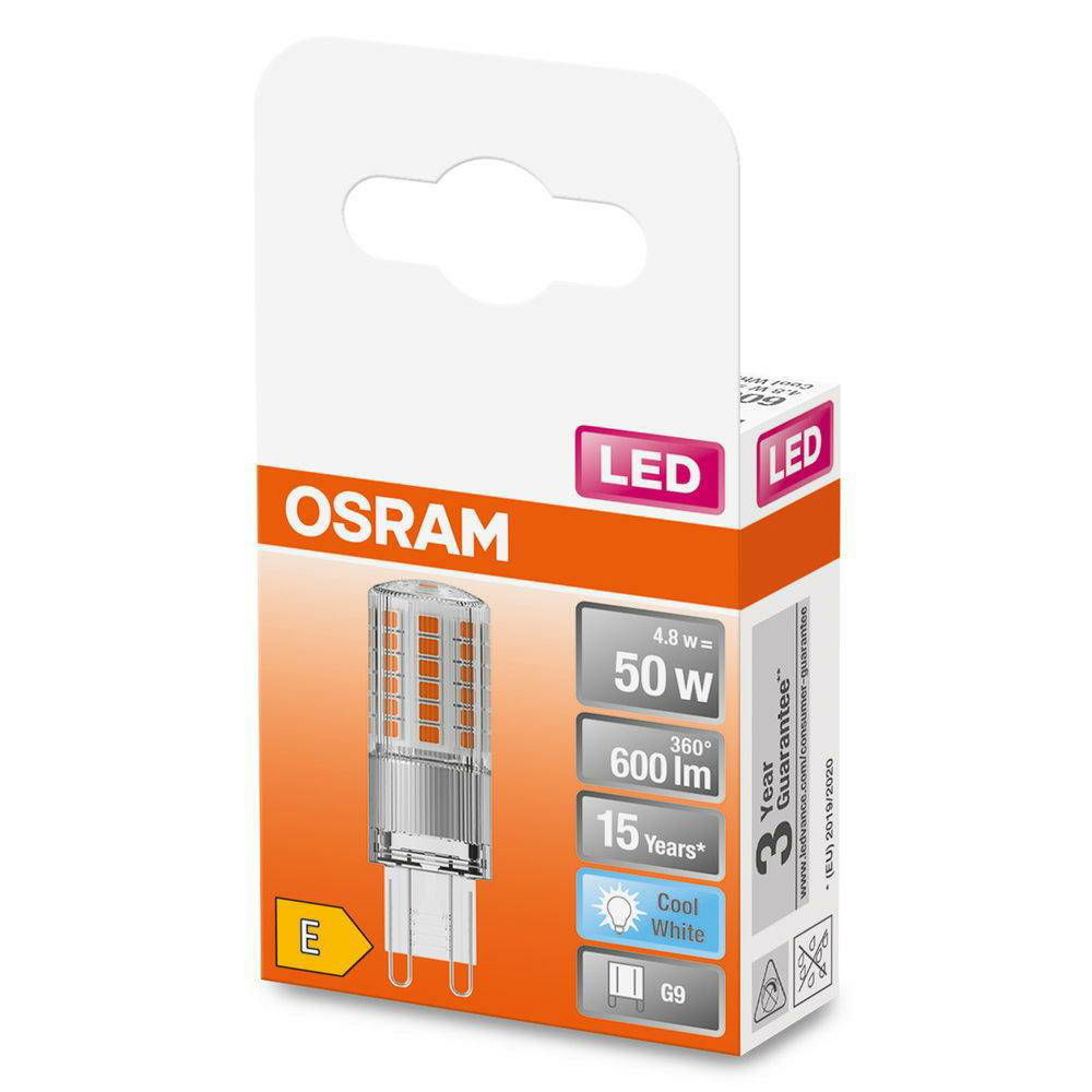 OSRAM LED kapsulinė lemputė PIN 50, G9, 4,8W, 4000 K, 600 lm, šaltai baltos sp. - 2