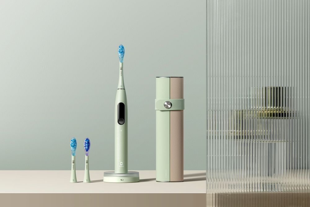 Elektrinis dantų šepetėlis OCLEAN X Ultra Set, žalios spalvos - 5