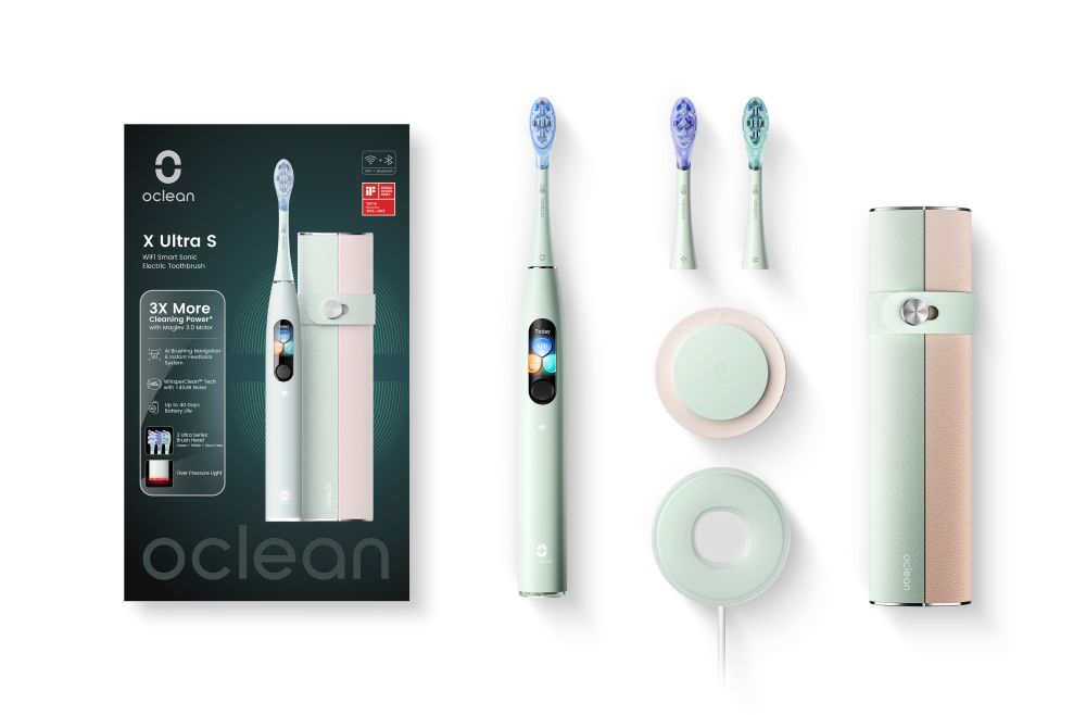 Elektrinis dantų šepetėlis OCLEAN X Ultra Set, žalios spalvos - 3