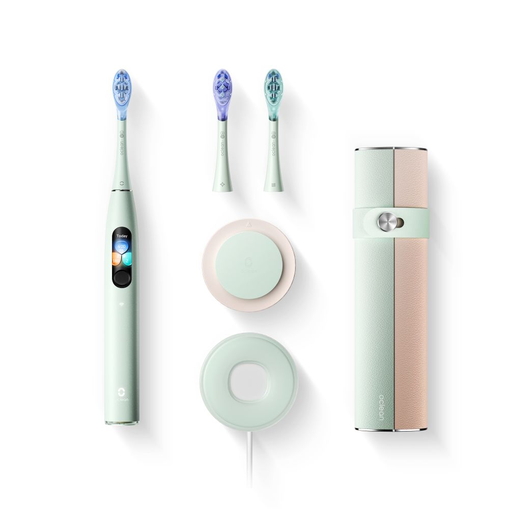 Elektrinis dantų šepetėlis OCLEAN X Ultra Set, žalios spalvos - 4