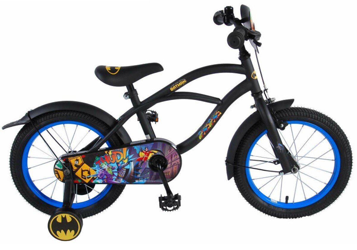 Vaikiškas dviratis BATMAN, 16 dydis , juodos sp.