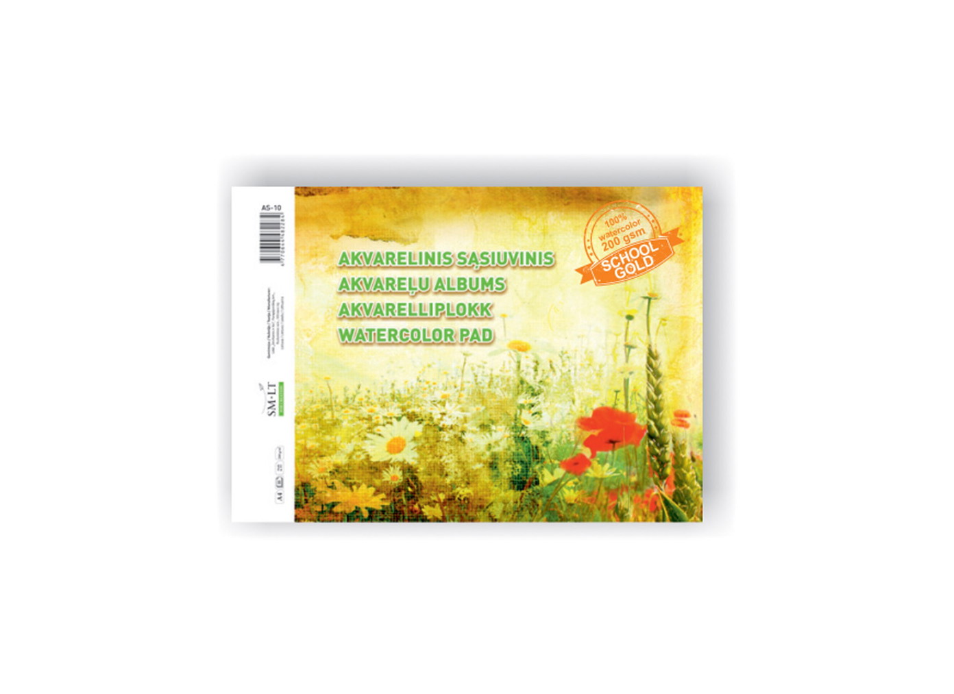 Akvarelės sąsiuvinis, A4/10 psl.-0